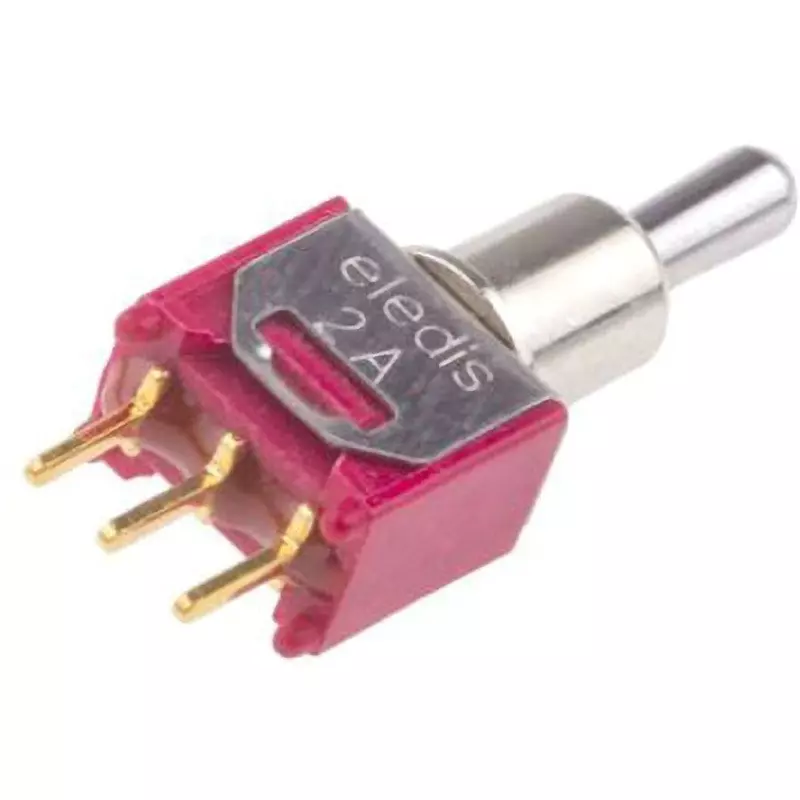 RS PRO Toggle Switch Gold Over Nickel-Plated Brass Contact Material SPDT, 448-0804