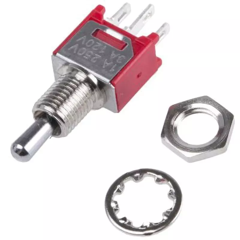 RS PRO Toggle Switch Silver-Plated Brass Contact Material SPDT, 734-7233