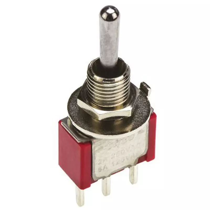 TE CONNECTIVITY Toggle Switch Copper, Silver Plated Mω Material PCB Mounting 120 V AC, 28 V DC, 5-1825137-1
