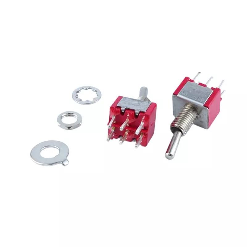 GB Toggle Switch Panel Mount DPDT (Double Pole Double Throw), GB-TSW-DPDT-NN-W