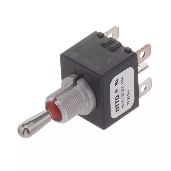 Otto Toggle Switch Non-Illuminated Solder Terminal Termination 7 & 10 & 16 Amp Bat Actuator 28 V DC, T7-231K5