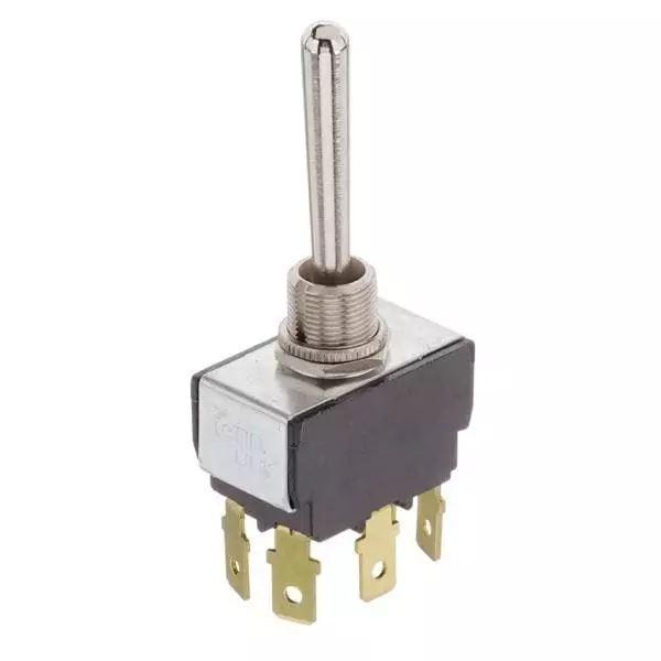 Cole Hersee Toggle Switch Non-Illuminated Quick Connect Termination 10 & 15 & 25 Amp Bat Actuator 12 V DC to 36 V DC, 55065-02
