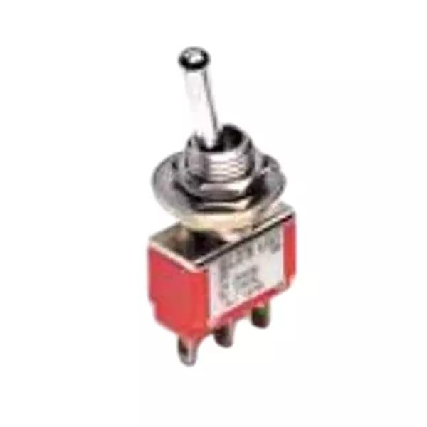 TE CONNECTIVITY Toggle Switch Non-Illuminated Solder Pin Termination 5 Amp Bat Actuator 28 V DC, A101SD9V30Q04