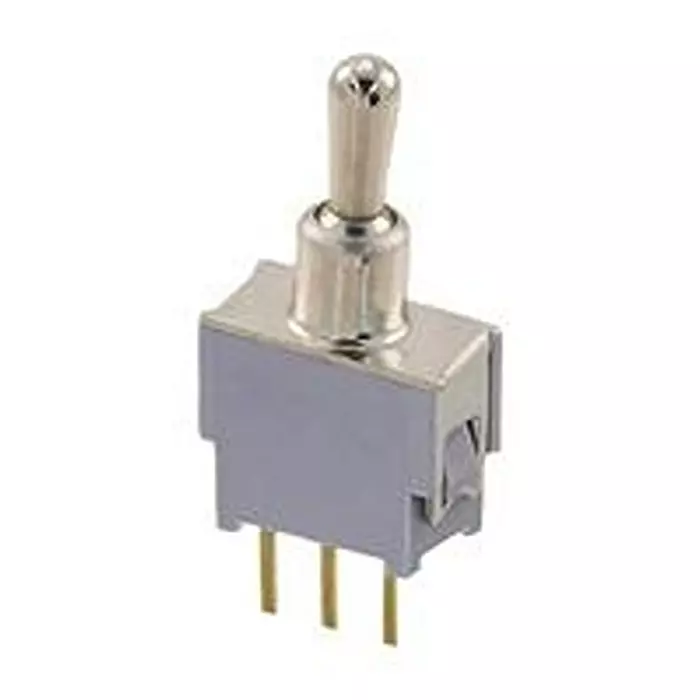 NIDEC COMPONENTS TOGGLE SWITCH, SPDT, 0.05A, 60VAC, TH, ATE1G-2M3-10-Z