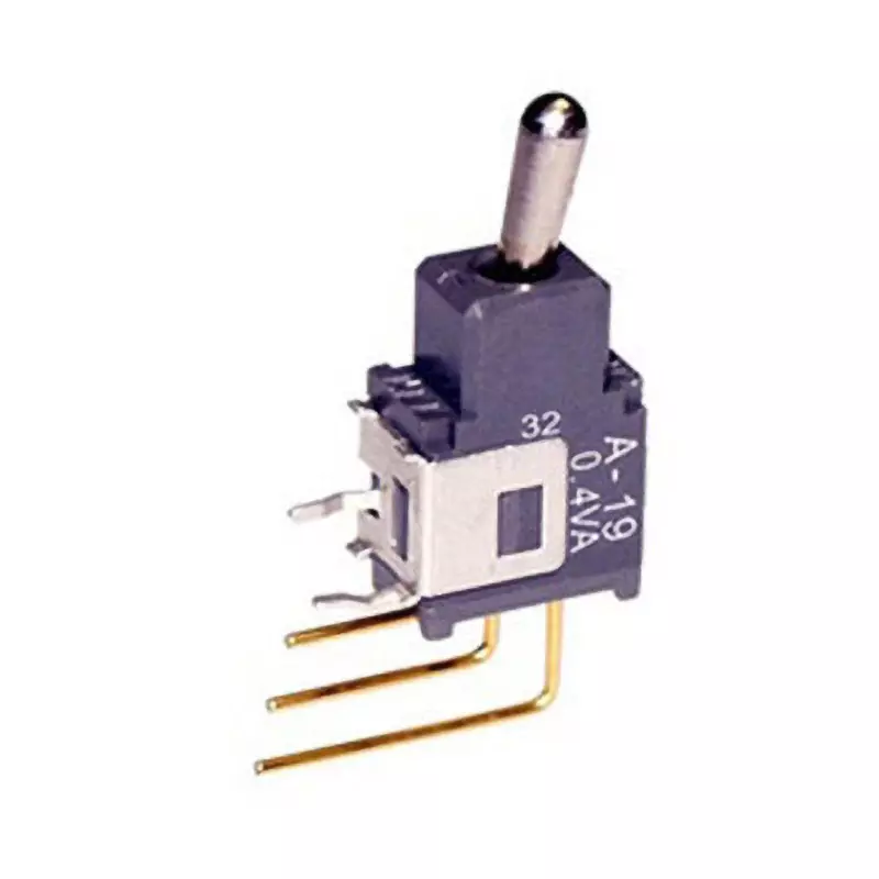 NKK SWITCHES A Series Toggle Switch 1 Pole Short Lever, A-19JV