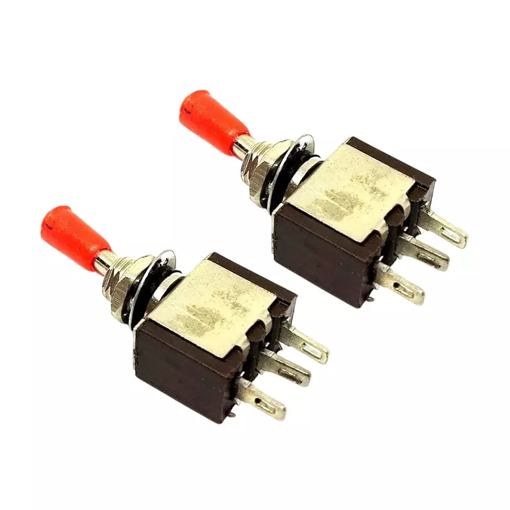 Invento 2-Way Toggle Switch SPDT Contact 3 Terminals 250 V Voltage, ISC 1518 (Pack of 2 Pcs)