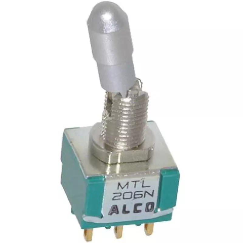 TE CONNECTIVITY Toggle Switch (Terminal)6 Rated Current 28 DC Rated Voltage, MTL206N