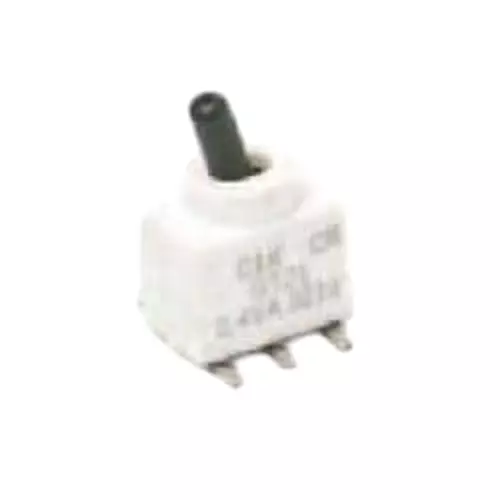 C&K COMPONENTS Toggle Switch Non-Illuminated Gull Wing Lead Termination 400 mA Bat Actuator 20 V DC, GT11MSABETR