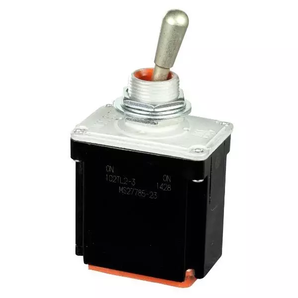 Honeywell Toggle Switch Non-Illuminated Solder Pin Termination 7.5 Amp Paddle Actuator 30 V DC, 102TL2-3
