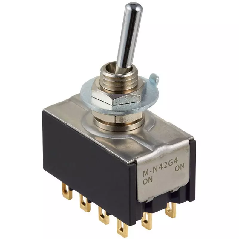 NKK SWITCHES Toggle Switch 4 Pole Basic Lever Mechanism, M-N43G4S