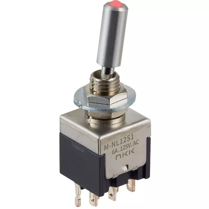 NKK SWITCHES Toggle Switch 1 Pole Separate Type, M-NL12S1LY