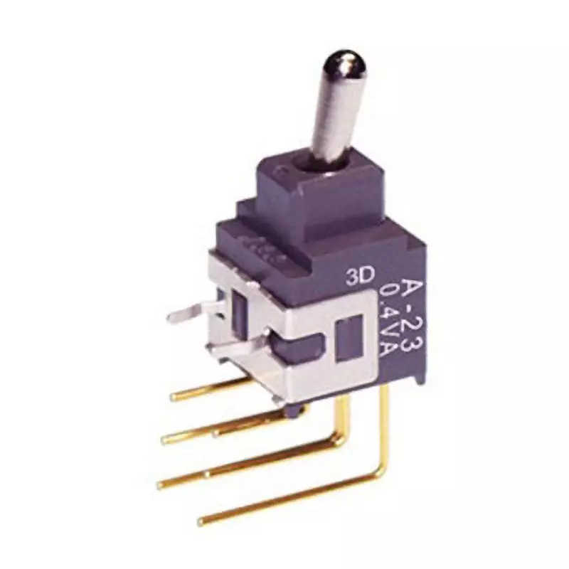 NKK SWITCHES A Series Non-Illuminated Toggle Switch 2 Pole Short Lever, A-23JV