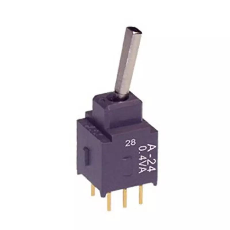 NKK SWITCHES A Series Non-Illuminated Toggle Switch 1 Pole Flat Lever, A-24EP