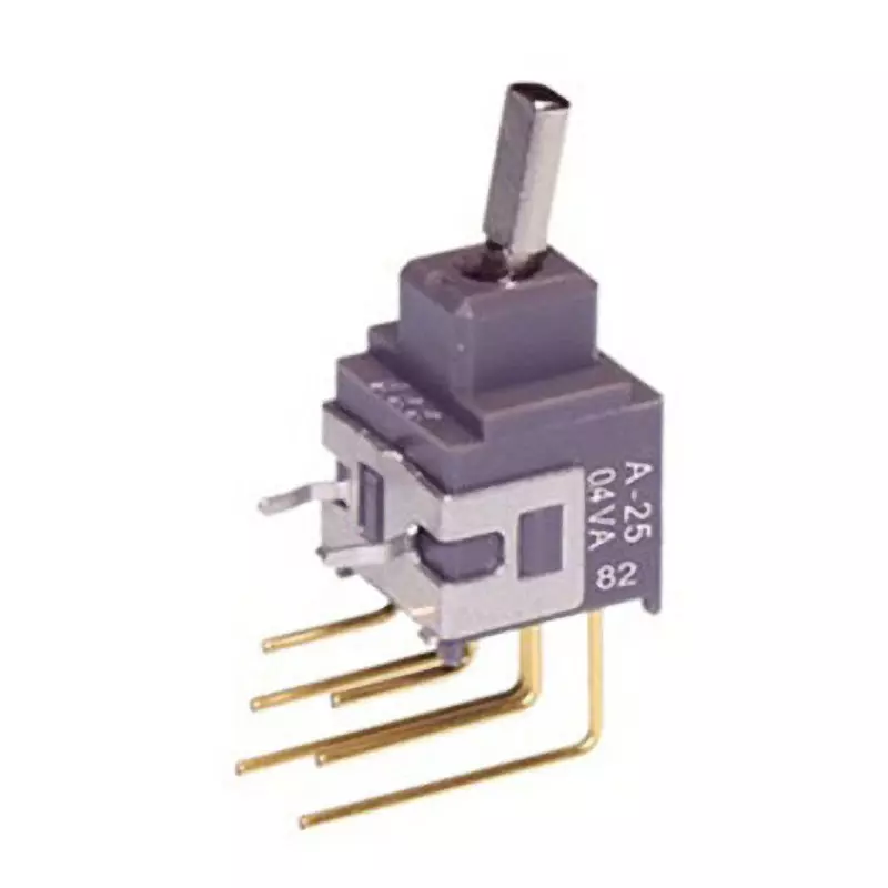 NKK SWITCHES A Series Non-Illuminated Toggle Switch 2 Pole Short Flat Lever, A-25HV