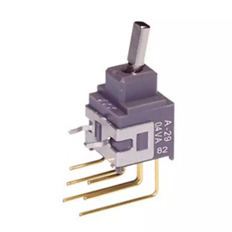 NKK SWITCHES A Series Non-Illuminated Toggle Switch 2 Pole Short Flat Lever, A-29HV