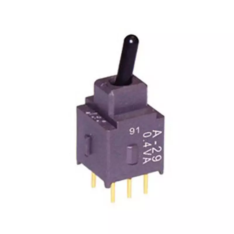 NKK SWITCHES A Series Non-Illuminated Toggle Switch 2 Pole Short Plastic Lever, A-29J2P
