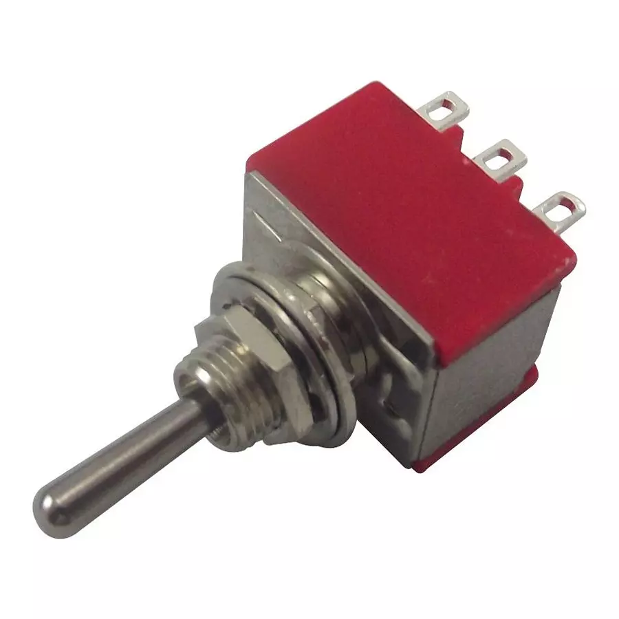 MULTICOMP PRO Toggle Switches SWITCH, SOLDER TAG, 3PDT, ON-OFF-ON, 1M33T1B5M1QE