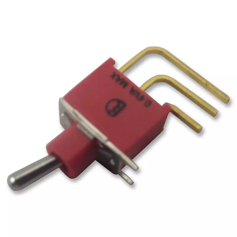 MULTICOMP PRO Toggle Switches SWITCH, PCB, SPDT, HORIZ, 1AS1T2B4M7RE