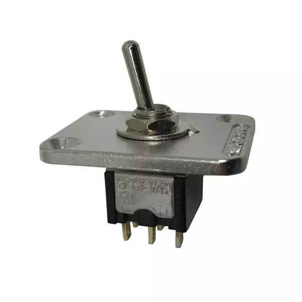 SWITCHCRAFT/CONXALL Toggle Switch Non-Illuminated Solder Lug Termination 3 & 6 Amp Paddle Actuator, EHTSL