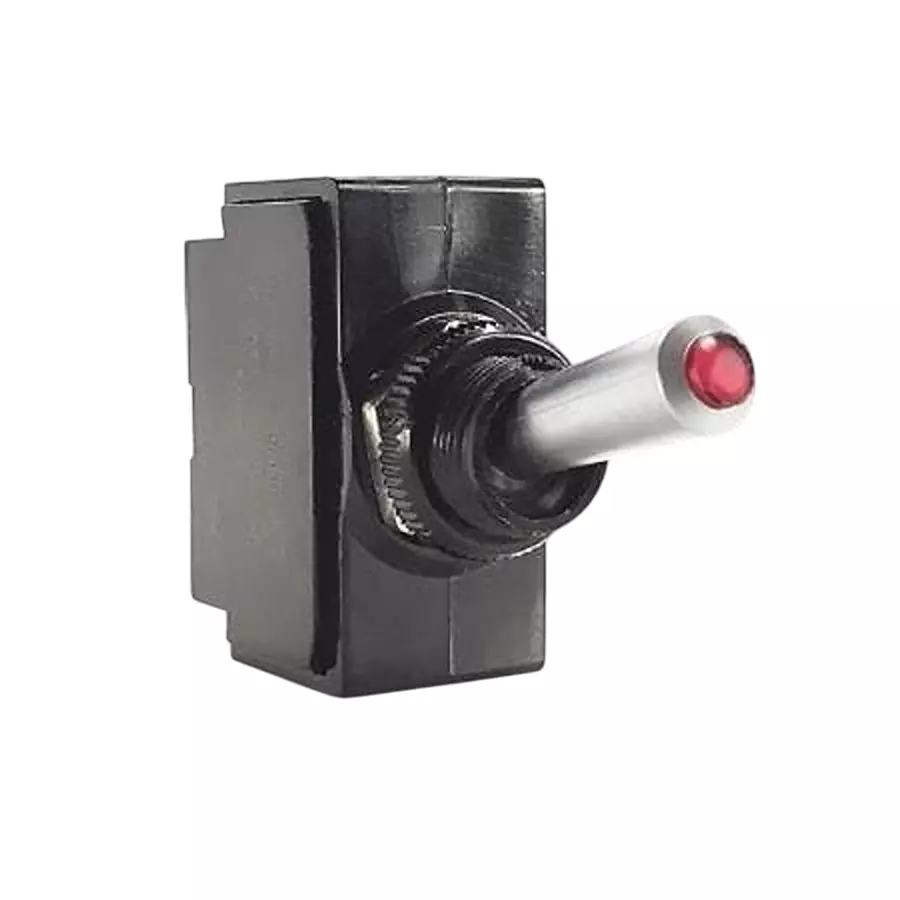 CARLING TECHNOLOGIES Toggle Switch Illuminated Quick Connect Termination 10 & 15 Amp Toggle Actuator 28 V DC, LT-1521-115-012