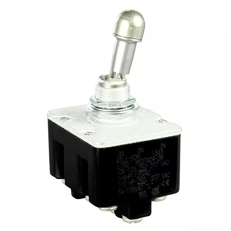 Honeywell Toggle Switch Non-Illuminated Screw Termination 10 Amp Paddle Actuator, 4TL1-50M