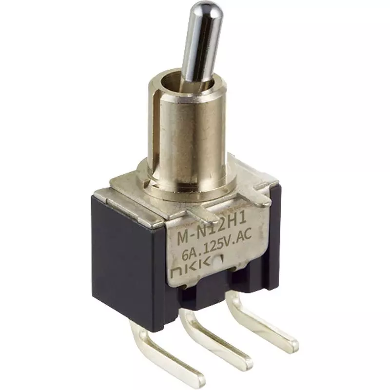 NKK SWITCHES Toggle Switch 2 Pole Short Lever Mechanism, M-N29H1LS