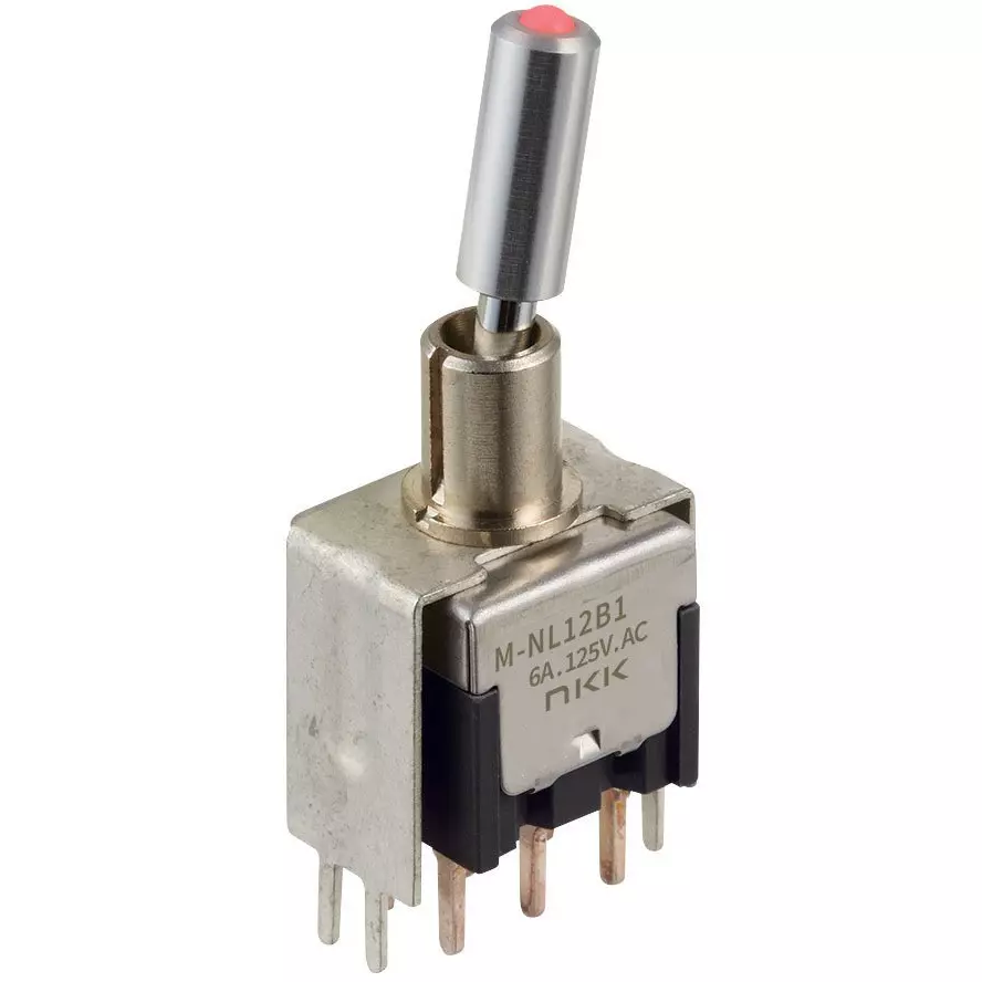 NKK SWITCHES Toggle Switch 1 Pole Interlocking Type, M-NL12B1TR