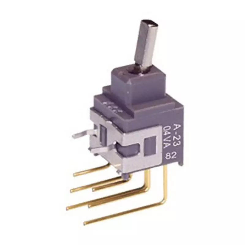 NKK SWITCHES A Series Non-Illuminated Toggle Switch 2 Pole Short Flat Lever, A-23HV