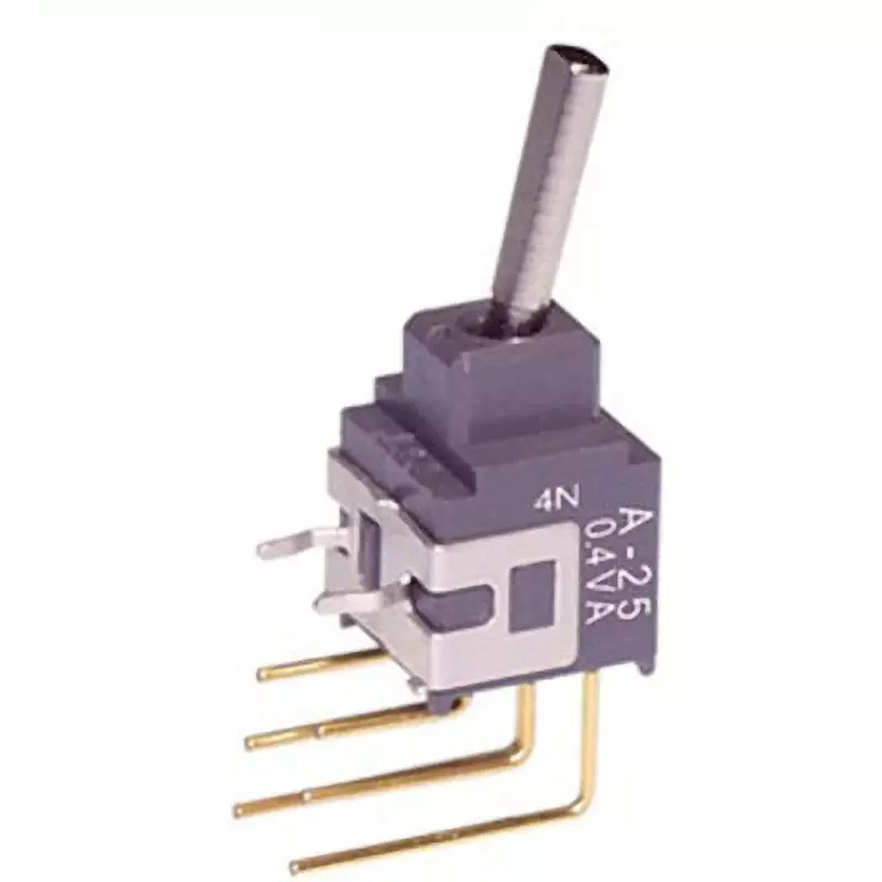 NKK SWITCHES A Series Non-Illuminated Toggle Switch 2 Pole Flat Lever, A-25EV