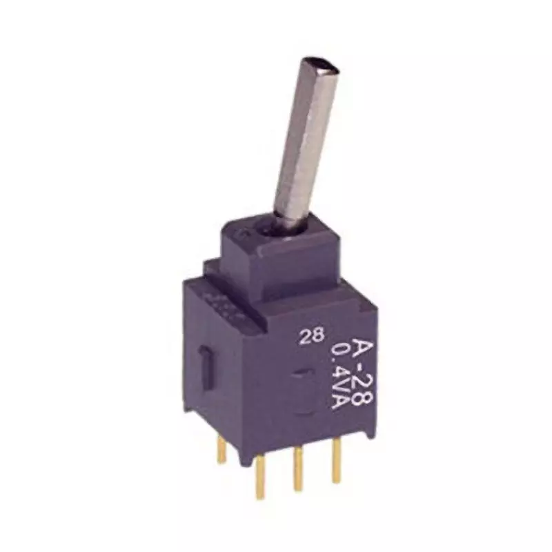 NKK SWITCHES A Series Non-Illuminated Toggle Switch 2 Pole Flat Lever, A-28EP