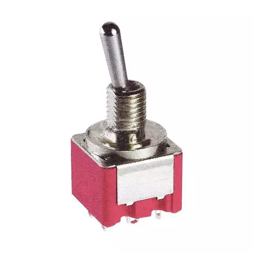 MULTICOMP PRO Toggle Switch SPDT 0 6 Amp Current, MP1FS1T2B6M1QES-5
