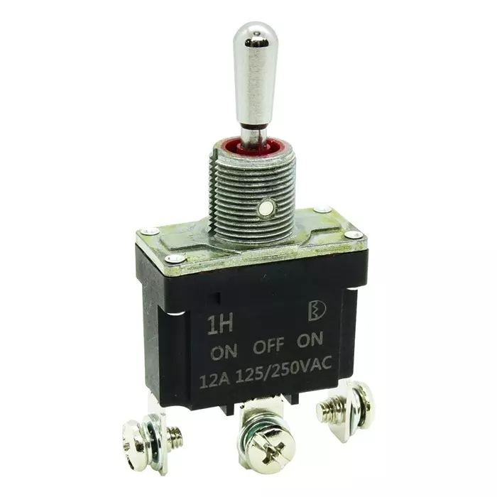 MULTICOMP PRO Toggle Switch SPDT (On)-Off-(On) 12 Amp Current, MP1HAS4T1B1M1N1S-5
