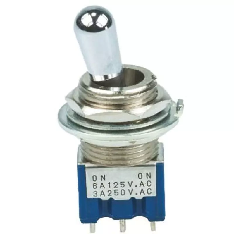 Nidek Toggle Switch AC: 125/250 ON-ON Switch, DC: 30 V Rated Voltage ON-ON Switch, 8B1011-Z