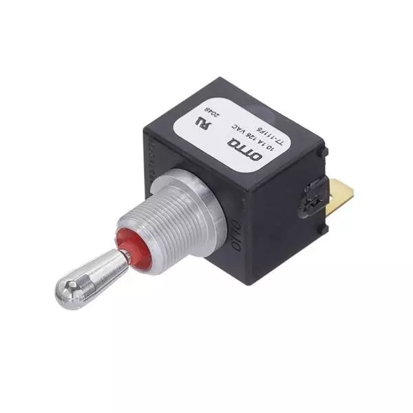 Otto Toggle Switch Non-Illuminated Quick Connect Termination 7 & 10 & 16 Amp Bat Actuator 28 V DC, T7-111F5