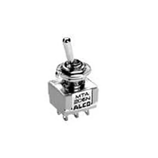 TE CONNECTIVITY Toggle Switch Non-Illuminated Solder Lug Termination 6 Amp Bat Actuator, MTE306D