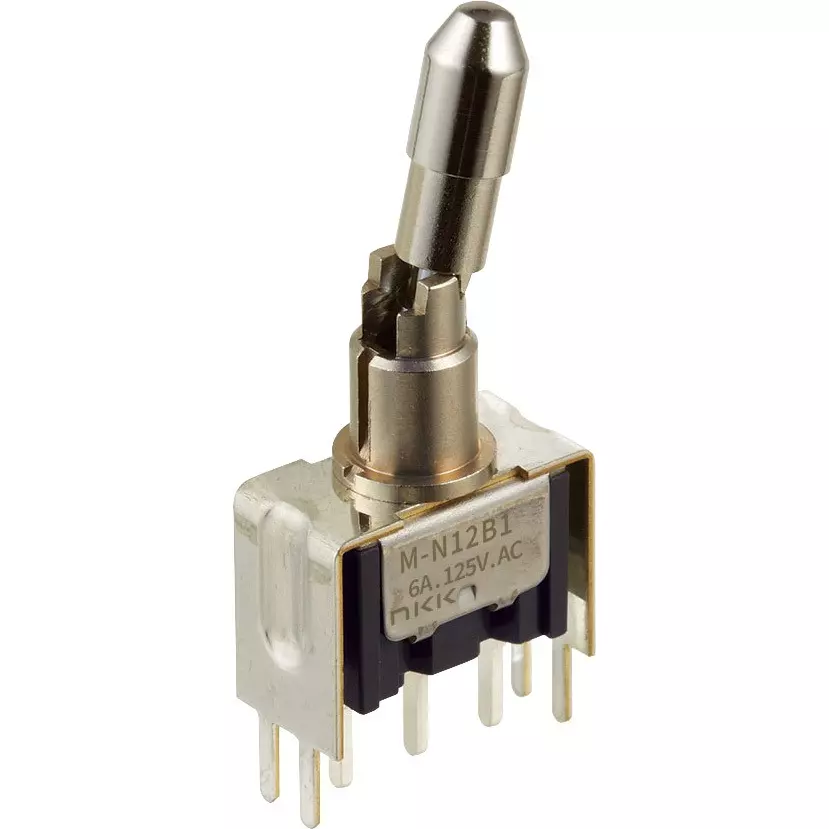 NKK SWITCHES Toggle Switch 1 Pole Lock Lever Mechanism, M-N19B4L