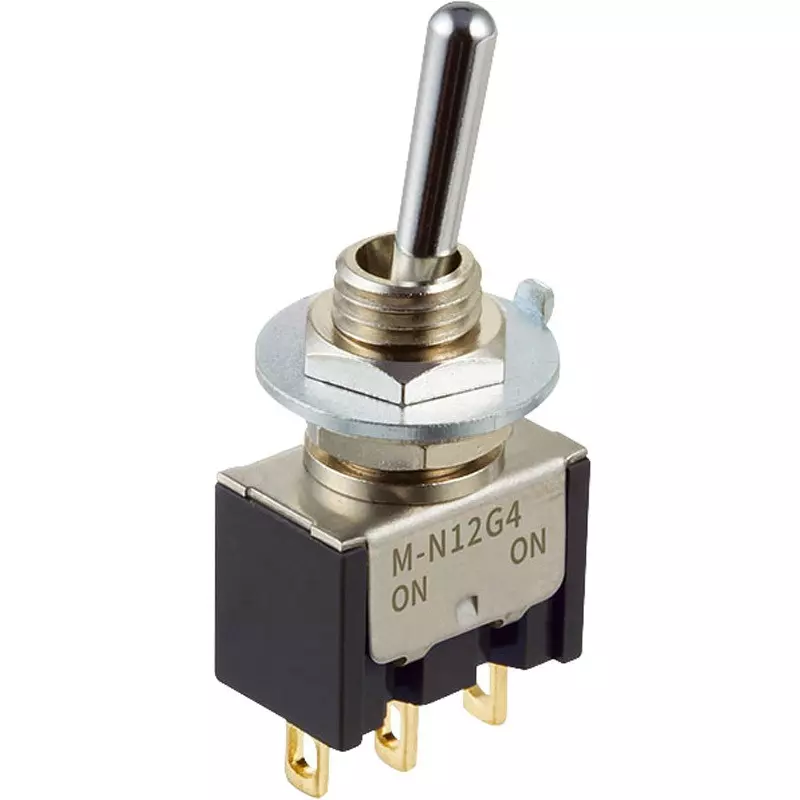 NKK SWITCHES Toggle Switch 1 Pole Basic Lever Mechanism, M-N19G4S
