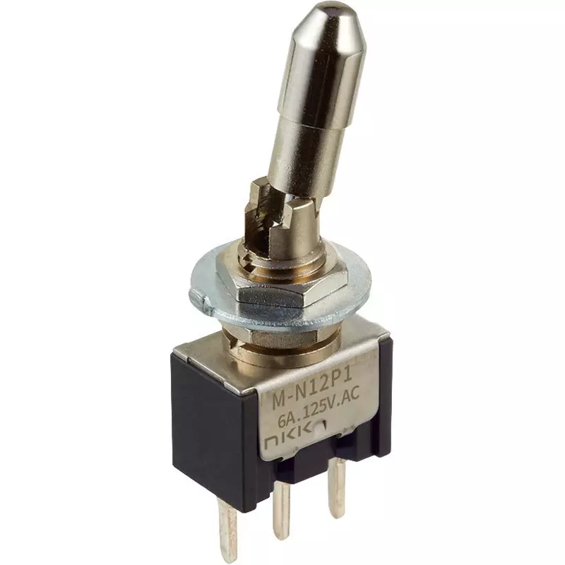 NKK SWITCHES Toggle Switch 1 Pole Lock Lever Mechanism, M-N24P4L