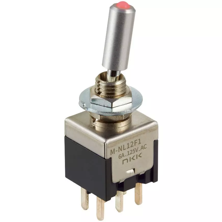 NKK SWITCHES Toggle Switch 1 Pole Separate Type, M-NL12F1LY