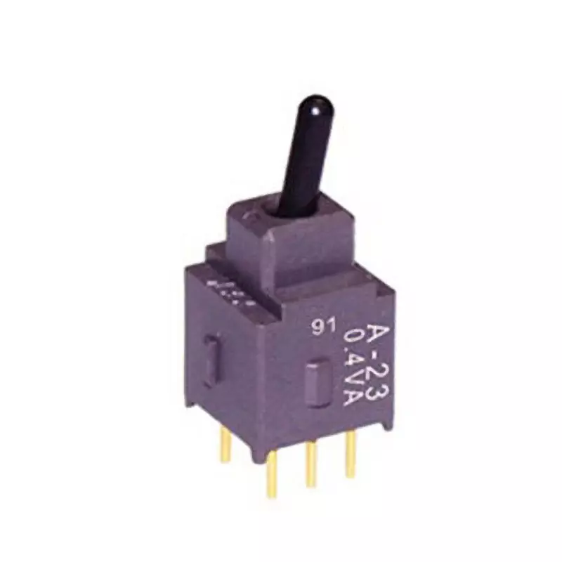 NKK SWITCHES A Series Non-Illuminated Toggle Switch 2 Pole Short Plastic Lever, A-23J2P