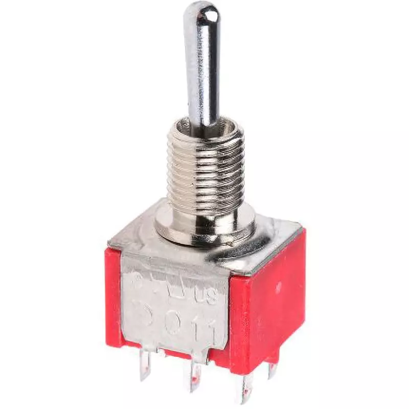 RS PRO Toggle Switch Brass Silver Plating Contact Material DPDT, 734-7050