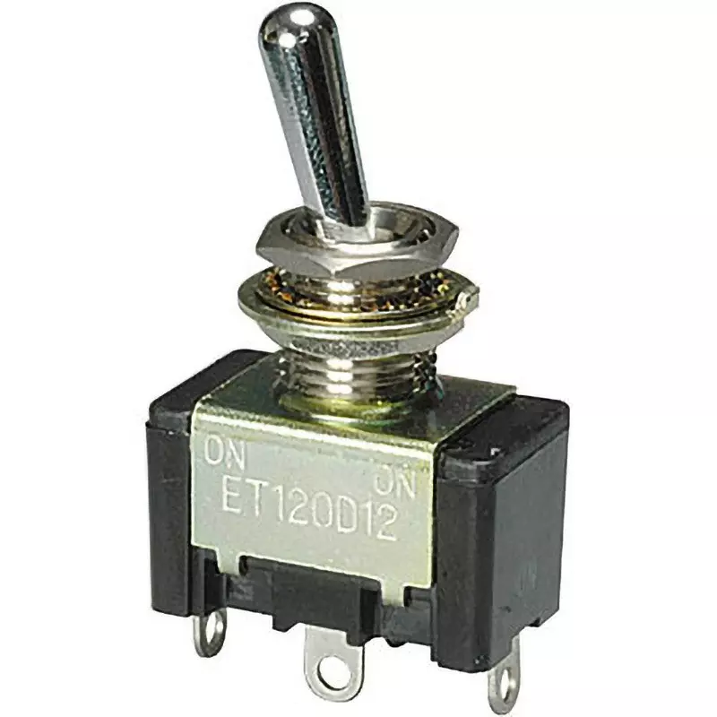 Nidek Toggle Switch AC: 125/250 V Rated Voltage, ET215S12-Z (Pack of 5)