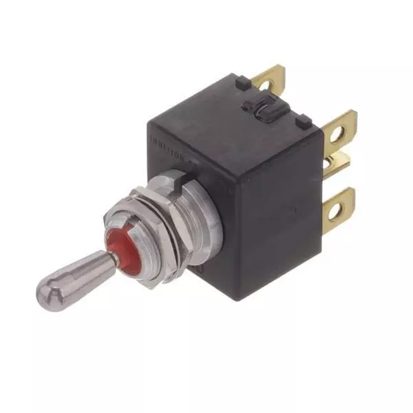 Otto Toggle Switch Non-Illuminated Screw Termination 7 & 10 & 16 Amp Bat Actuator 28 V DC, T7-221G5