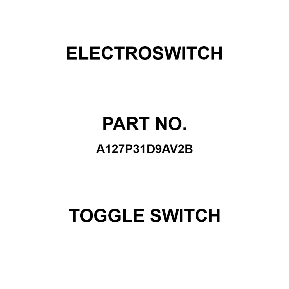 ELECTROSWITCH Toggle Switch Paddle Actuator Non-Illuminated, A127P31D9AV2B