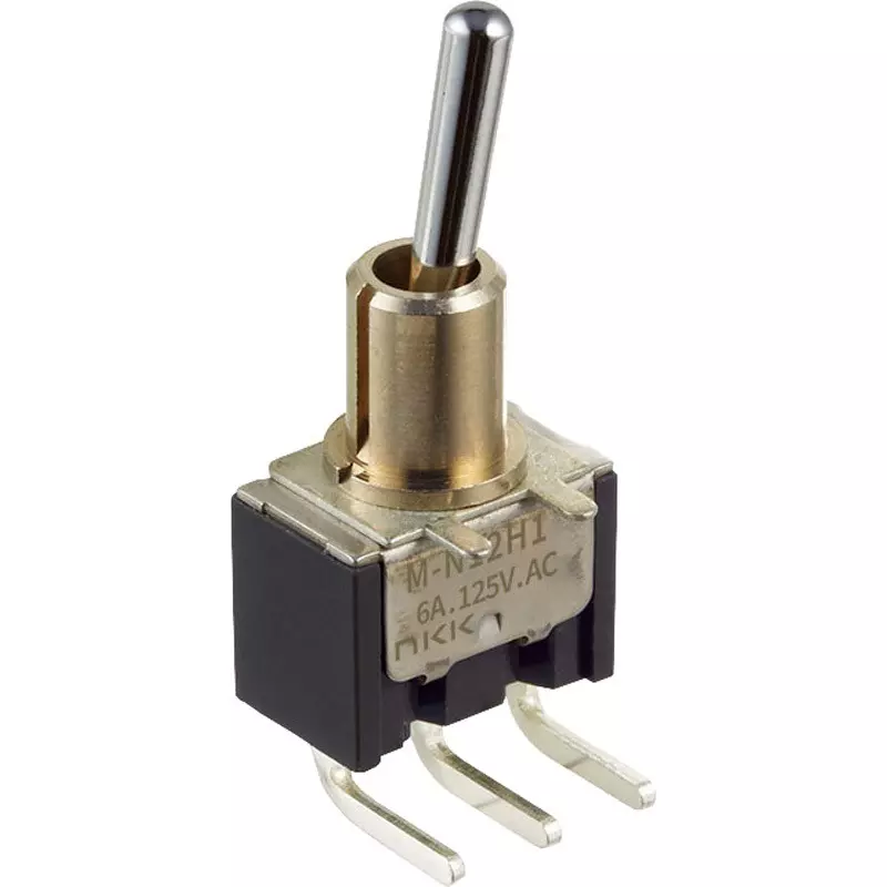 NKK SWITCHES Toggle Switch 1 Pole Basic Lever Mechanism, M-N13H1S