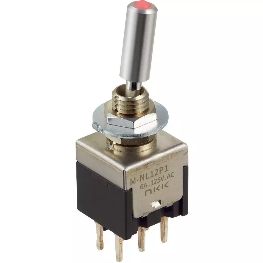 NKK SWITCHES Toggle Switch 1 Pole Interlocking Type, M-NL13P1TR