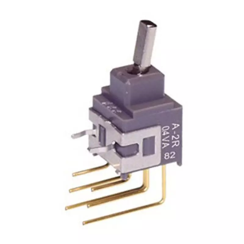 NKK SWITCHES A Series Non-Illuminated Toggle Switch 2 Pole Short Flat Lever, A-2RHV