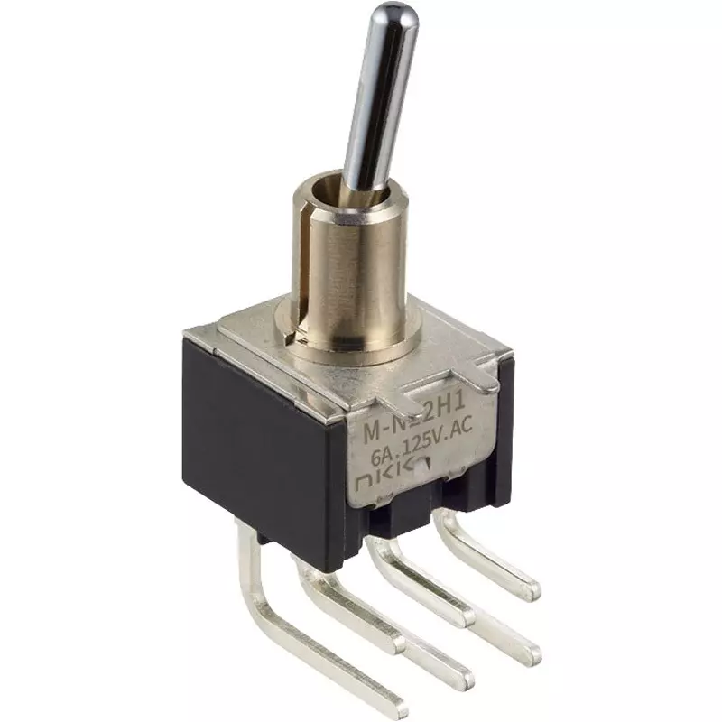 NKK SWITCHES Toggle Switch 1 Pole Basic Lever Mechanism, M-N26H4S