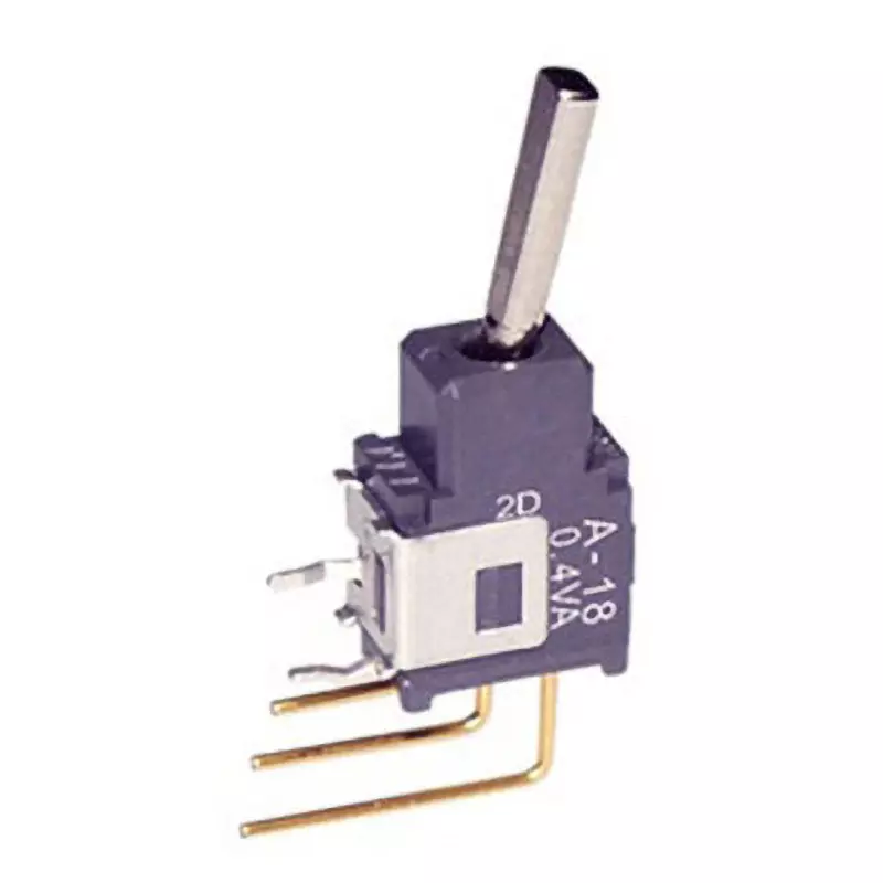 NKK SWITCHES A Series Toggle Switch 1 Pole Flat Lever, A-18EV