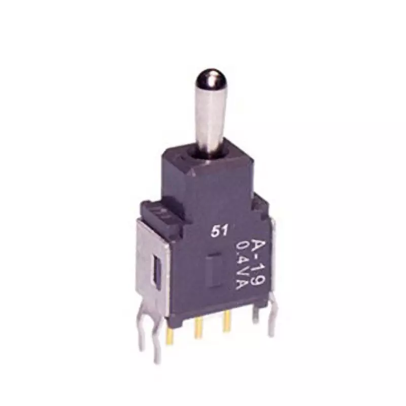 NKK SWITCHES A Series Toggle Switch 1 Pole Short Lever, A-19JB